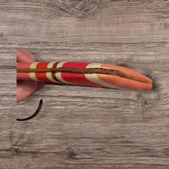 Coach Striped Wristlet In Bright Pink, Orange, and Red - Picture 6 of 7